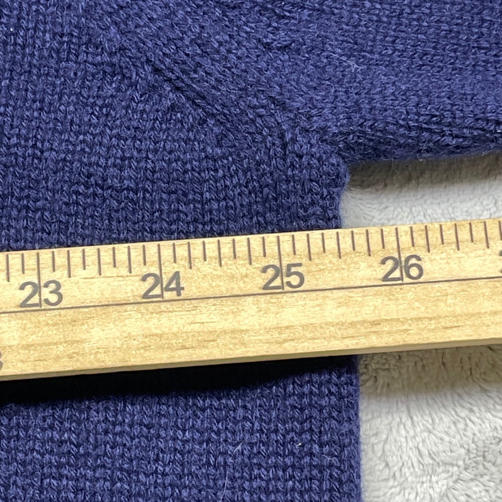 COS Oversized Crew Neck Womens Sweater Size M Blue 100% Wool RWS Certified - Picture 6 of 16